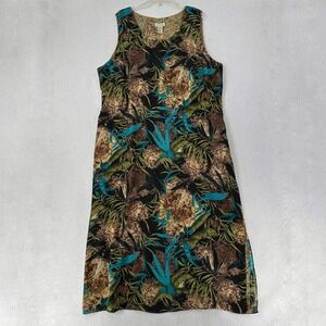 Studio Ease‎ Reversible Long Maxi Dress Womens 24W Sleeveless Floral prints